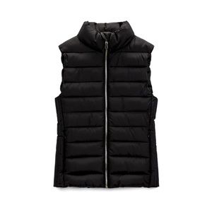NEW Zara Lightweight Puffer Vest Black Size M